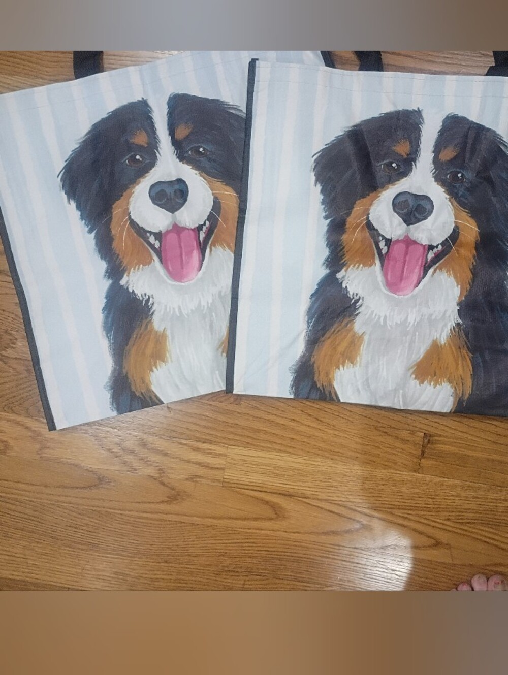 Bernese Mountain dog reusable tote bag